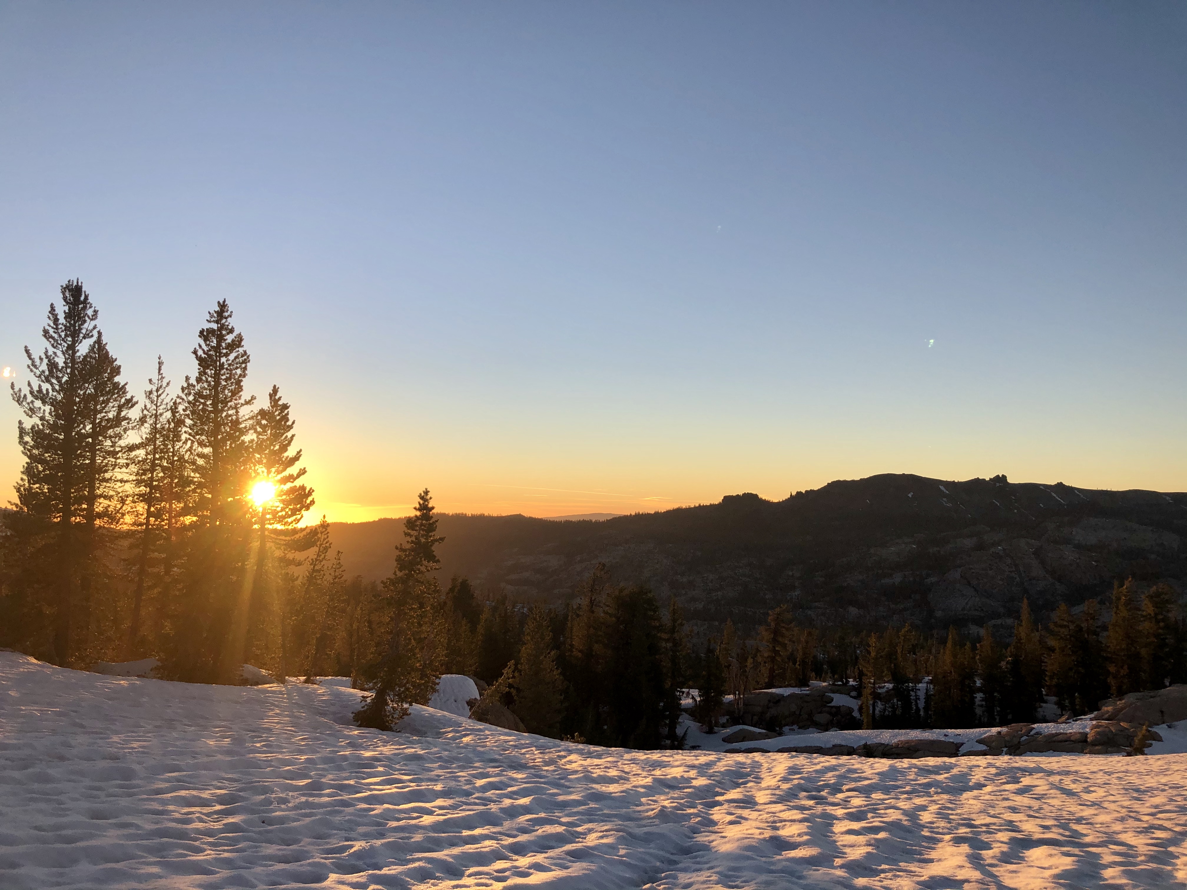 Sunset in Spring at Desolation Wilderness California